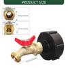Quick Connectors Brass Hose Faucet Adapter Set For IBC Container Seamlessly Camlocks To Standard Hose Attachments