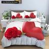 Love Heart Bedding Set Simple Plaid Duvet Cover 200x200 Pillowcase Single Double Queen King Nordic Couple Bed Cover Bedclothes
