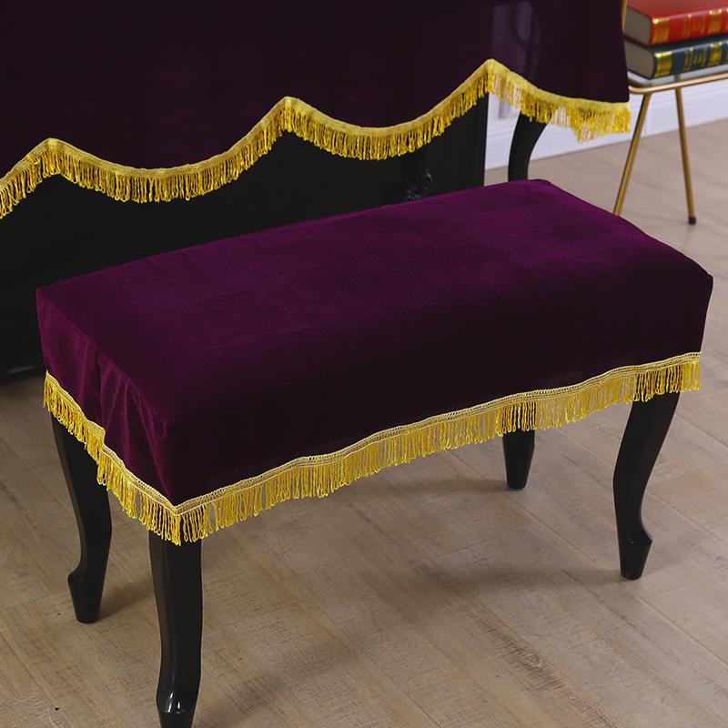 

Бархатный чехол для табурета с кисточками, полупылезащитные чехлы, защитный чехол 60*40cm фиолетовый