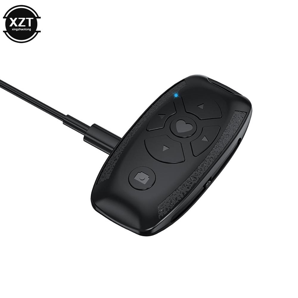 

Universal Mobile Phone Selfie Camera Shutter Bluetooth-compatible Remote Control Button Buit-in Battery Rechargeable Controller чорний