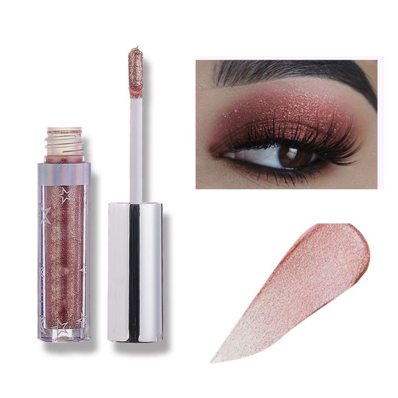 Glänzender bunter flüssiger Lidschatten 12 Farben Lang anhaltend Wasserdicht Glänzend Schimmer Glitzer Flüssiger Lidschatten