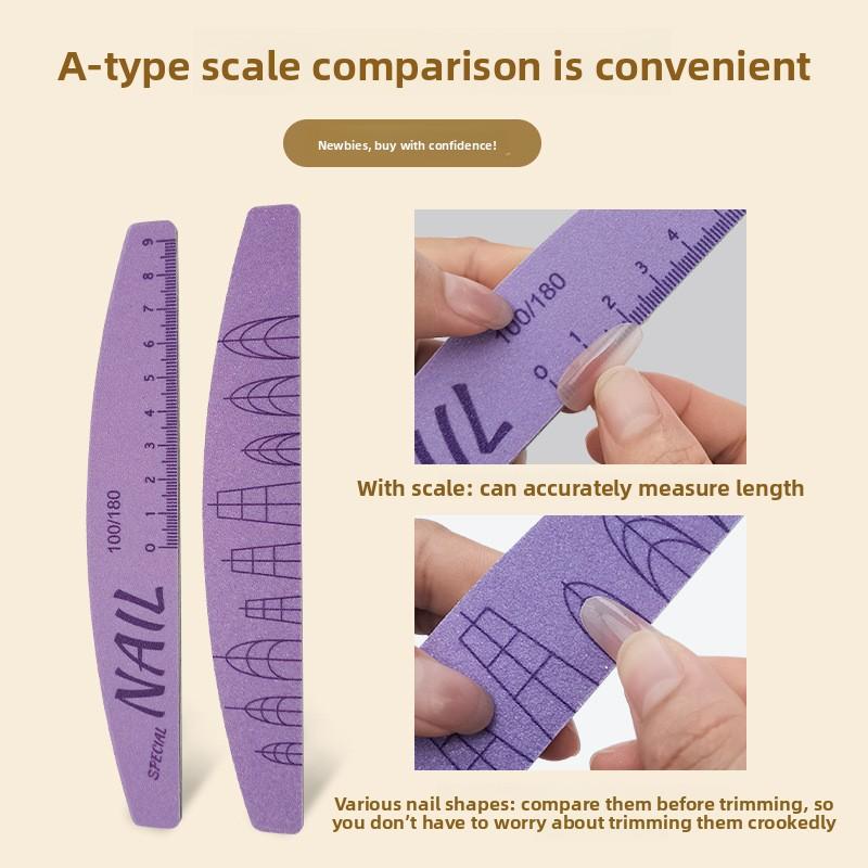 Washable wear-resistant nail file strips, polished manicure with scale, nail buffer strips, manicure tools