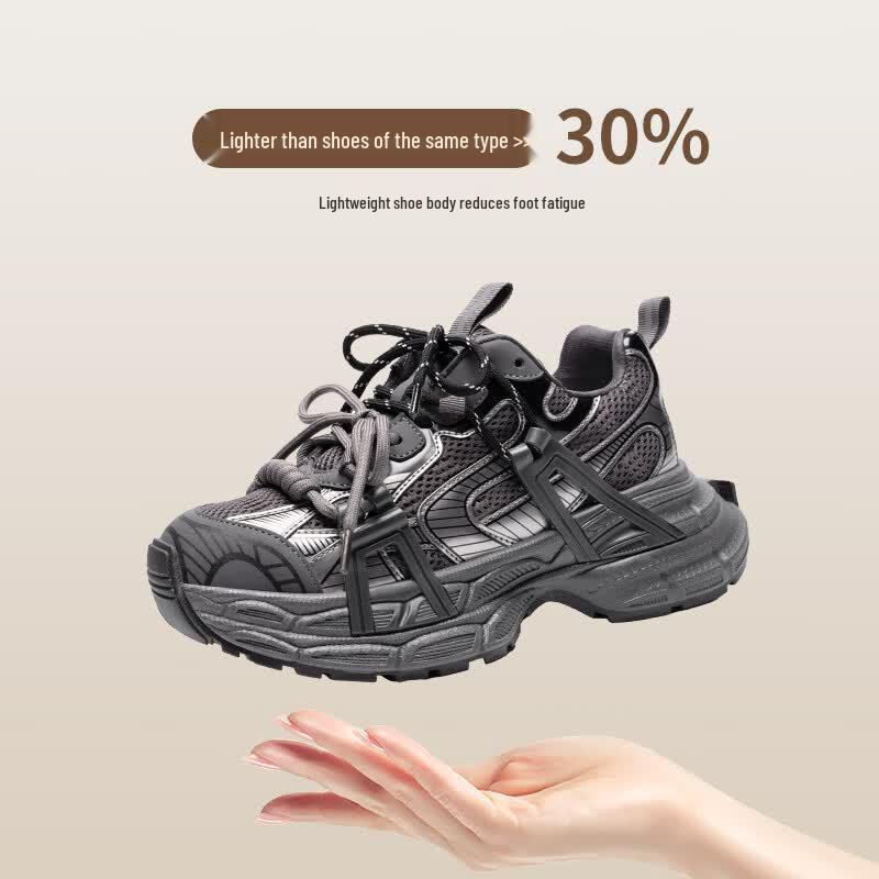 ZHR JT62 Damen Retro klobige Plateau-Sneaker
