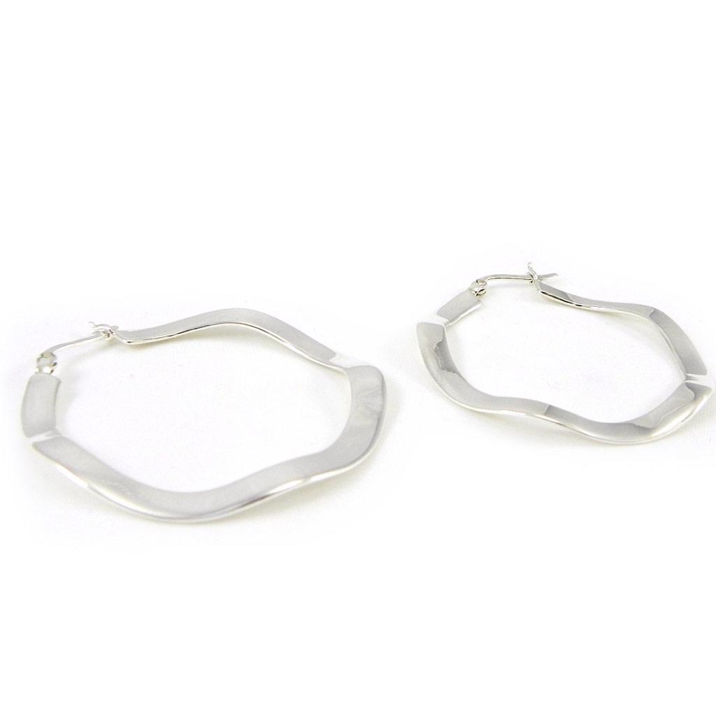 Les Trésors De Lily [G2081] - 'Lola' Silber Creolen 4 cm