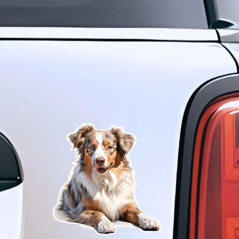 Australian Shepherd Pet Dog Animal Cartoon Car Sticker Waterproof Styling Automobiles Motorcycle Exterior Accessories Vinyl Decals TM340