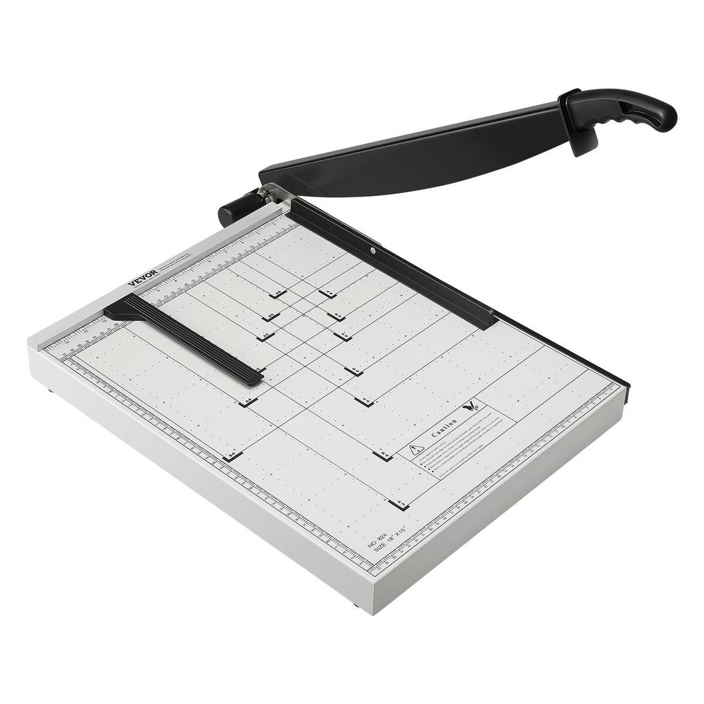 Paper Cutter, Guillotine Trimmer, 18" Cut Length, 20 Sheets Capacity, Heavy Duty Guillotine Paper Cutter with Guard Rail/Blade Lock for