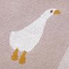 mimixiong Baby Blanket Knit Receiving Boys Girls Blanket Soft Cotton Neutral Blanke for Swaddle Crib Stroller with Cute Goose