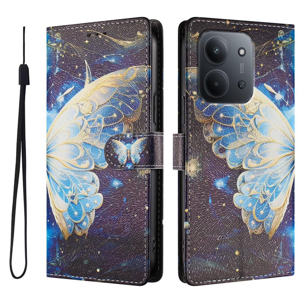Printed Cartoon Magnetic Leather Wallet Flip Case for Redmi 15C 14C Note 14 15 13C 13 12 12C 9A A3 A4 A5 Pro 4G 5G Phone Cover