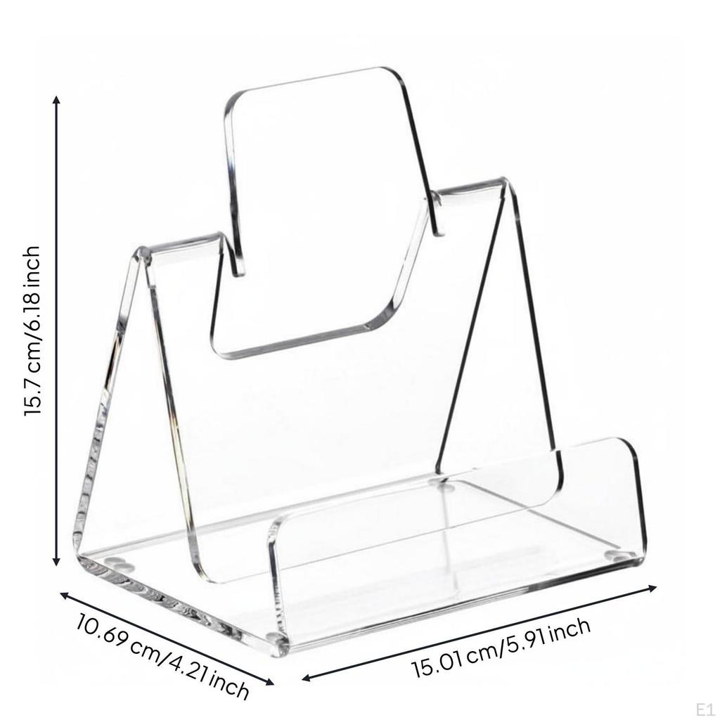 Acrylic Brochure Display Stand Stable Triangular Support Countertop OpenFrame