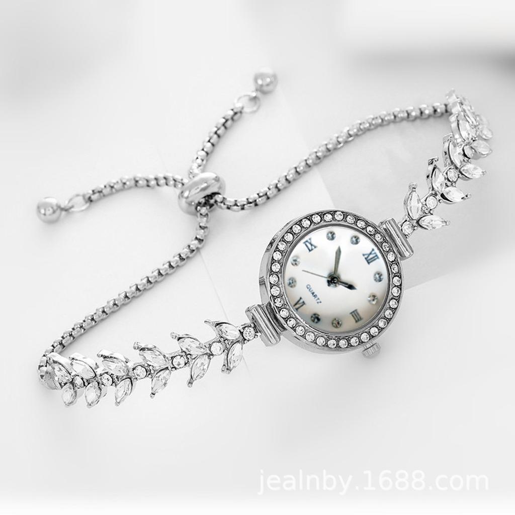 Mermaid Women's Watch Luxury Bracelet Watch with Rhinestone Dial Rose Gold Adjustable Band