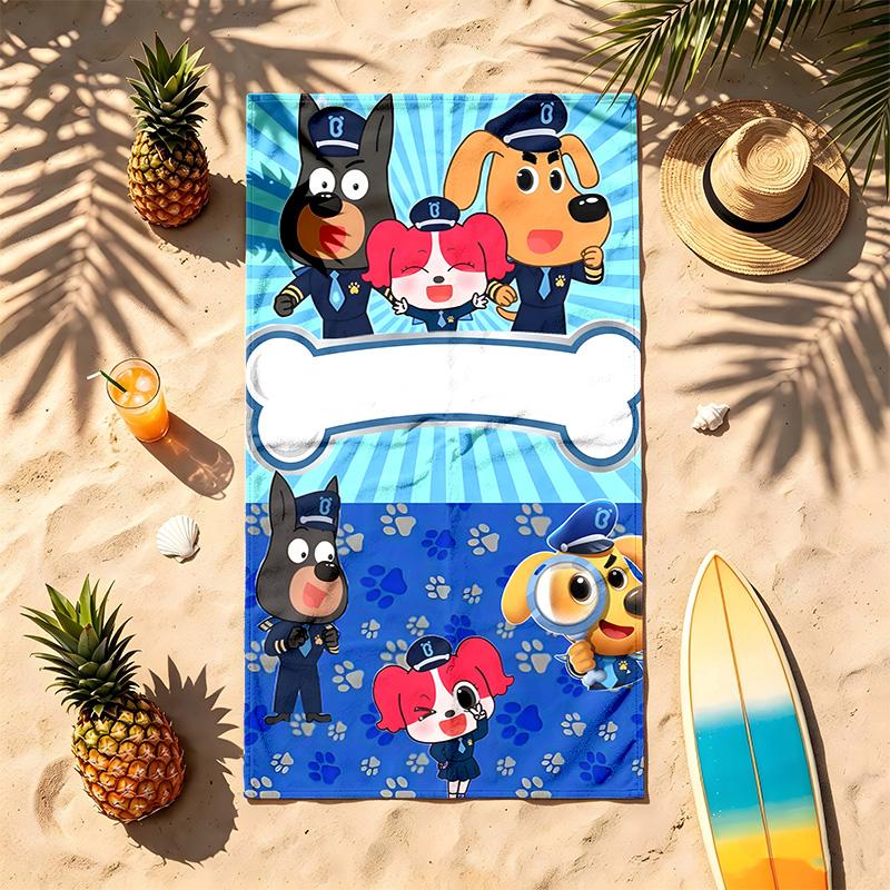 Labrador Sheriff (1) Theme Beach Towel Sand Resistant Soft And Comfortable Suitable For The Pool Camping Yoga And Diving A Travel