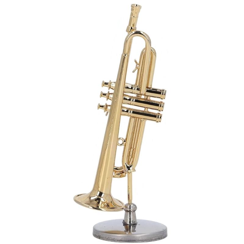 Handcrafted Saxophone Brass Gold Plated Musical Instrument Decoration With Protective Case For Music Lover