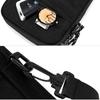 Black Men's Casual Diagonal Bag Simple Style Single Shoulder Mini Bag Lightweight Commuter Small Square Bag