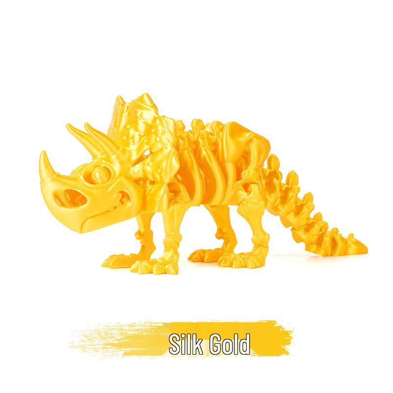Eco-Friendly 3D Printed Dragon and Triceratops Dinosaur Skeleton Ornament Toy Figurine