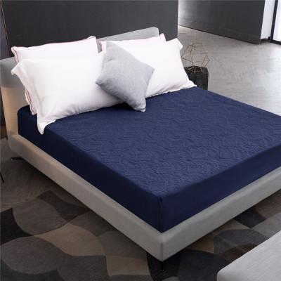 

Solid Color Quilted Embossed Waterproof Mattress Protector Fitted Sheet Style Cover for Mattress Thick Soft Pad for Bed only 2pcs pillowcase
