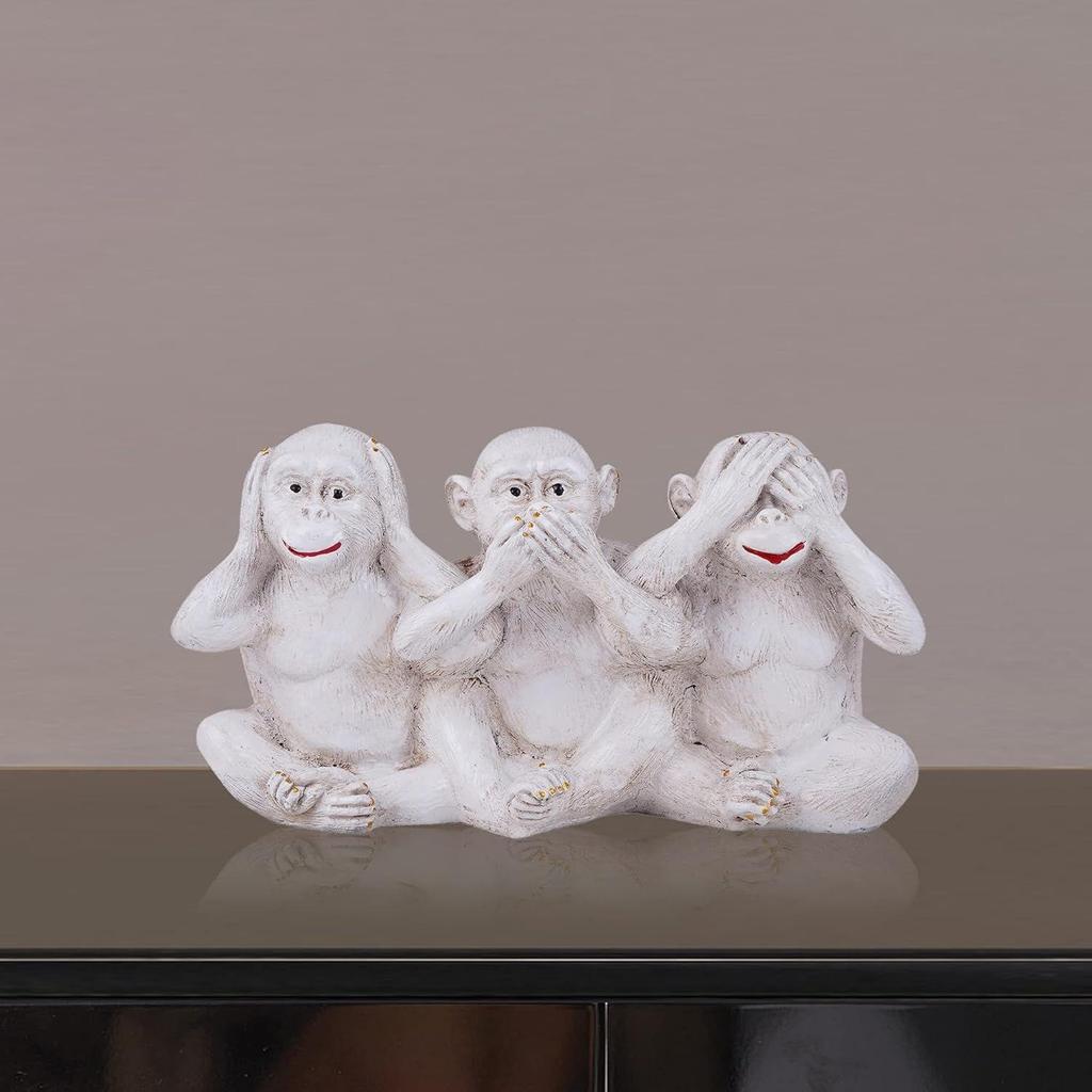 Affenstatue für Heimdeko Schauobjekt, Büro-Tischdeko-Artikel, Geschenke für Heimdeko-Schauobjekt (3er Set)