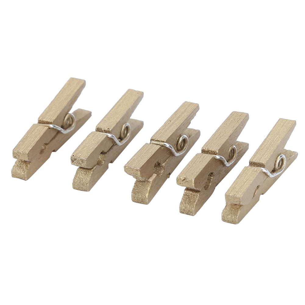 Mini Wooden Photo Clip Wall Decoration Scrapbook Picture Postcard Note Wood Clamp
