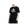 Adidas Color Block Letter Print Design Comfortable Pullover Short Sleeve T-Shirt Men Tops Black ADICTB-BW