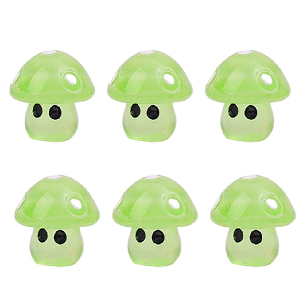 Luminous Mushroom Elf Car Ornaments Car Dashboard Decoration Resin Pendant Miniatures Mushrooms Fairy Garden DIY Accessories