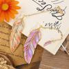 5style Vintage Art Feather Metal Bookmark with High Beauty and Exquisite Student Page Clip Cultural and Creative Gift