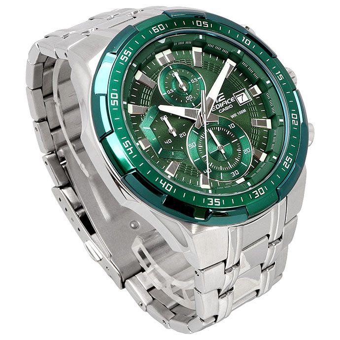 Used EDIFICE Watch CASIO Chronograph Green Overseas Model EFR-539DE-3AV [Parallel Import]