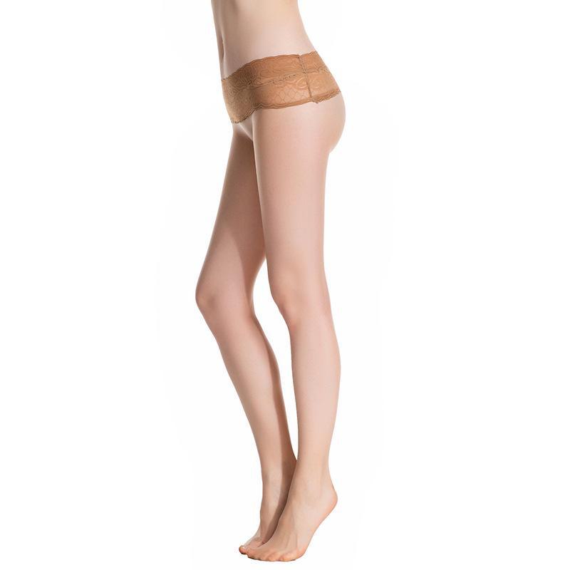 Qinghe 360 Seamless Lace Silicone Pantyhose: Cut-to-Fit Invisible Nude Stockings