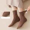 Women Mid Tube Socks Solid Casual Fashion Polyester Crew Socks Soft Elastic Breathable Sweat Absorbing Sports Socks Girls 4 Seasons Universal