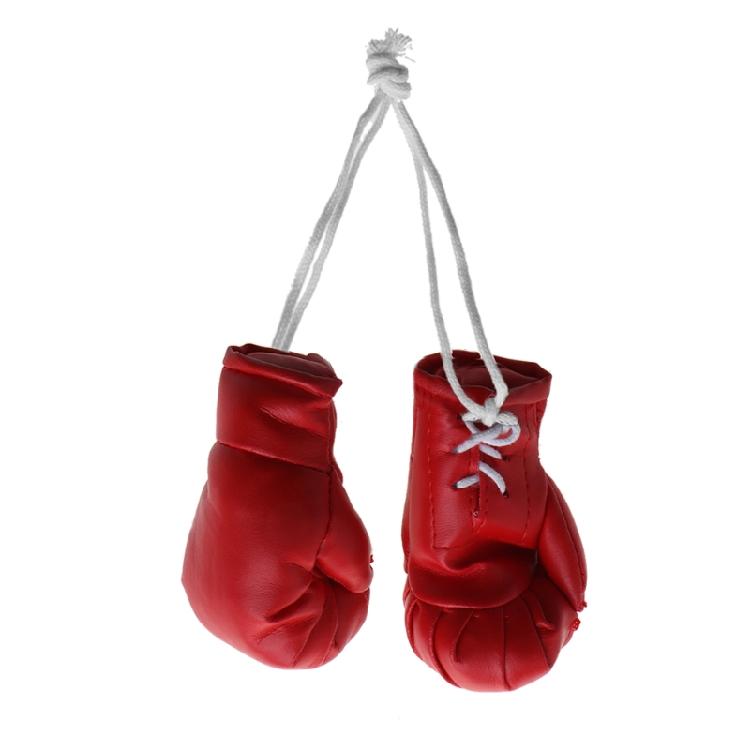 Mini 2 Pcs Boxing Gloves Black / Blue/ Pink Boxing Gloves Pendant Boxing Glove красный