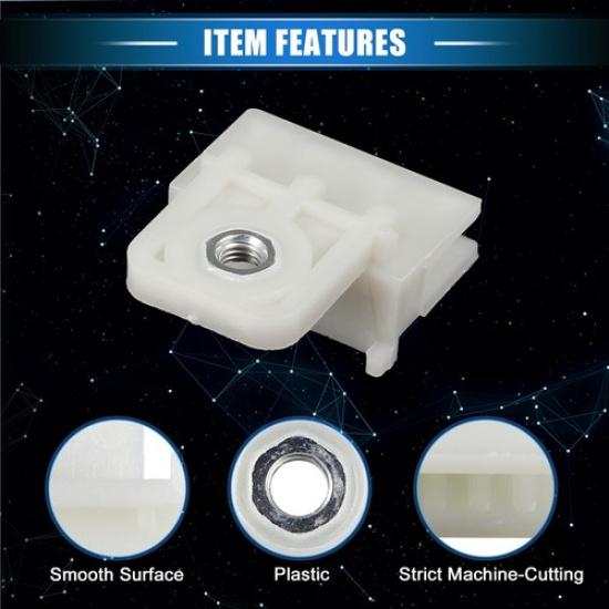 FOOUR Car Glass Channel Retainer Clips White Universal