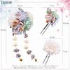 JZOON Hair Ornament Set with Perfect for and other Japanese with and H1026 Shichi-Go-San Set, 3-Piece Tsumami-Zaiku Design, Shichi-Go-San,