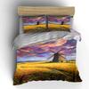 Windmill and field landscape. Bedding sets Duvet cover sets Duvet covers Pillowcases(1 * Duvet Cover 2 * Pillowcases without duvet insert)