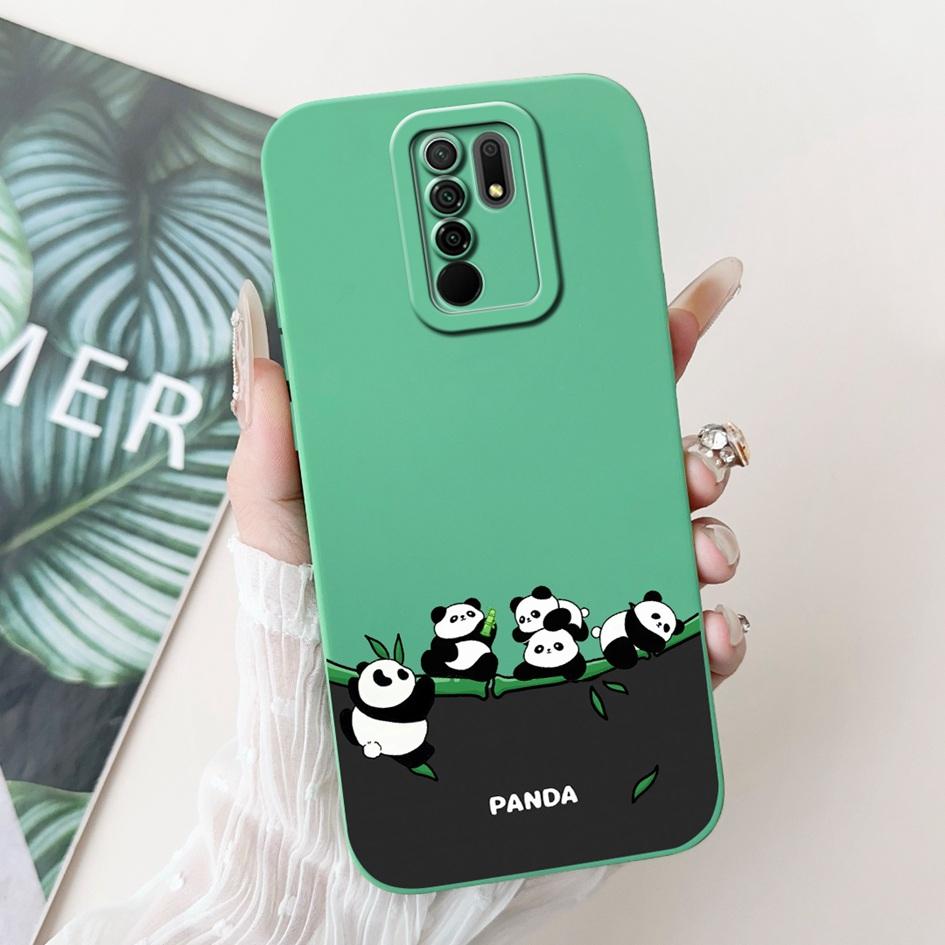 

Для Xiaomi Redmi 9 Чохол 6.53 Милий Панда Авокадо Квадратний Силіконовий Матовий Чохол для Телефона Для Xiaomi Redmi 9 Prime Poco M2 Redmi9 Funda Poco M2