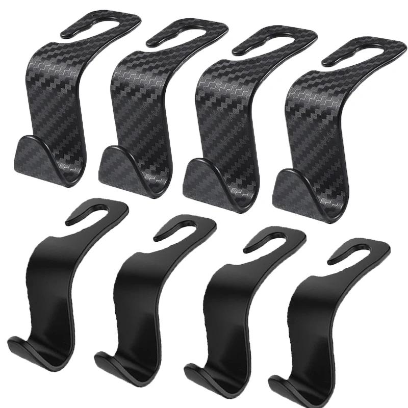 1/2/S Carbon Fibre Hook Car Seat Universal Car Seat Back Headrest Hook Vehicle Seat Organizer Holder Car Accessories Interior