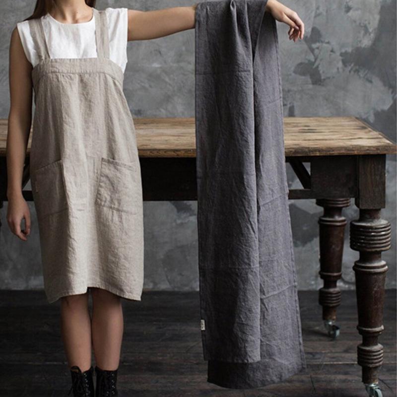 

Linen Table Runner Mitered Corners 100% Pure Linen Cloth French Flax Rustic Luxe 1 piece&30x280cm темно-сірий колір