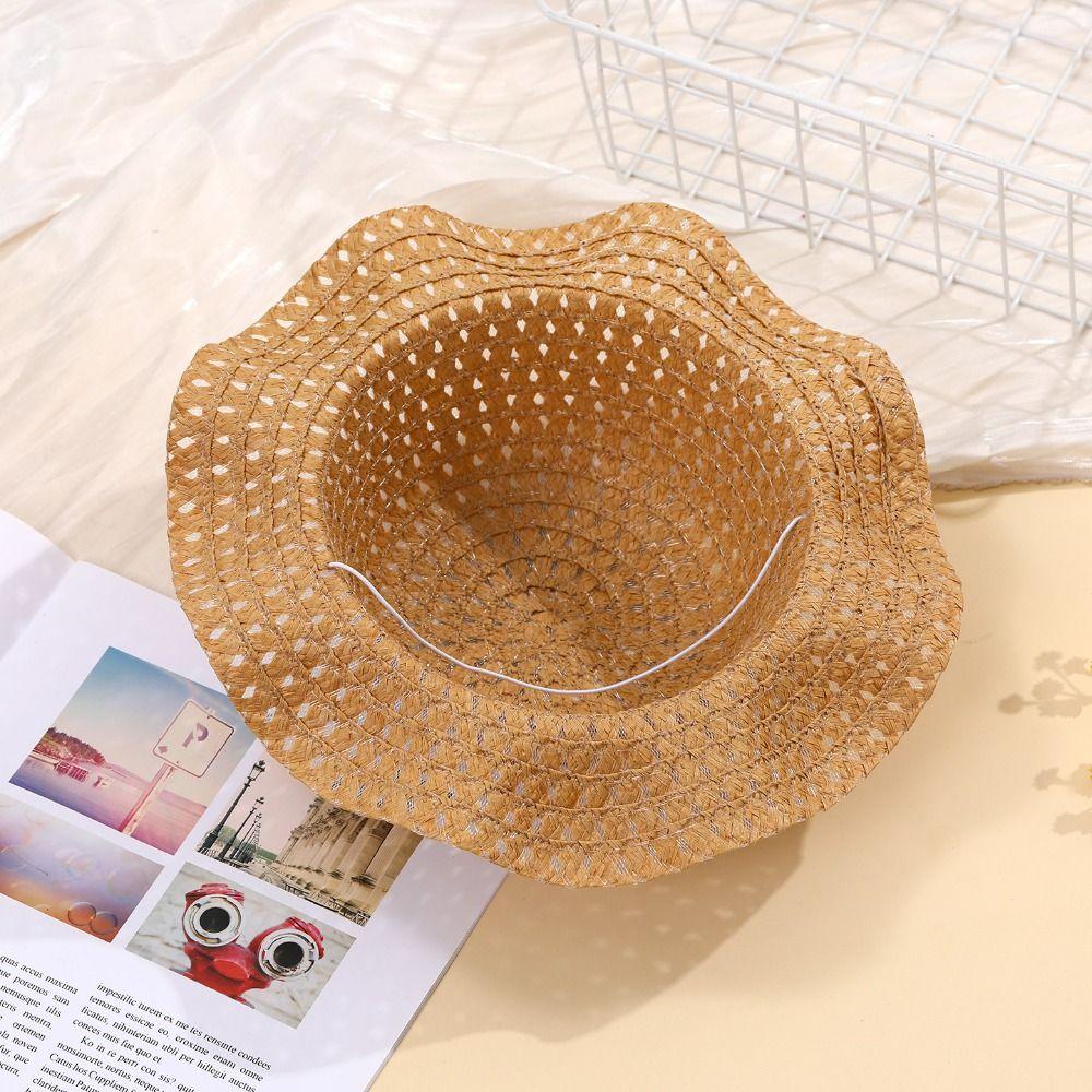 Hollow Out Baby Hats Large Brim Bucket Hat Cute Beach Hats Summer