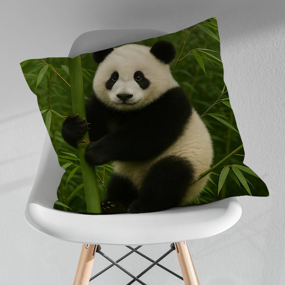 Cute Animal Panda Pillow Over Living Room Sofa Cushion Cover Home Decoration Bedroom Room Bed Pillow Cover