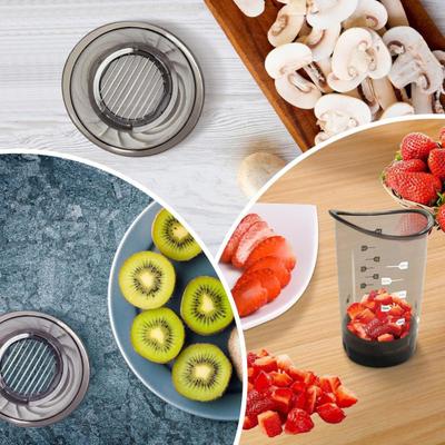 Yousheng Strawberry Cutter with 8 Stainless Blades Berry Egg Cutter Fruit Diced Tool Detachable Kitchen Gadget for Banana Cucumber Mushroom