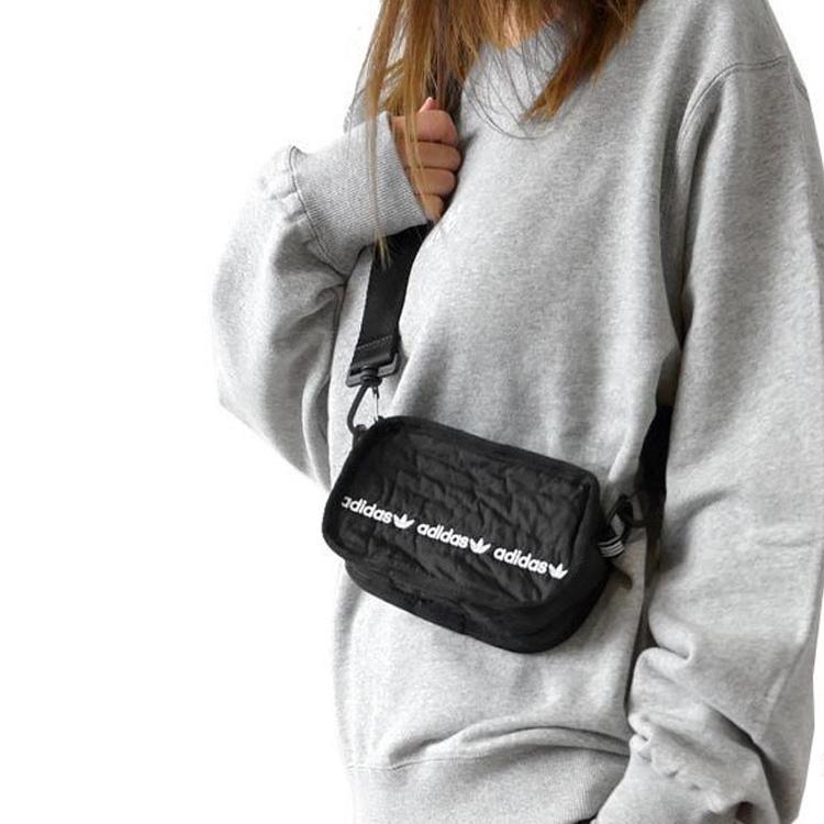 Adidas Originals Polyamide Sports Bag, Crossbody Bag Regular Womens Black