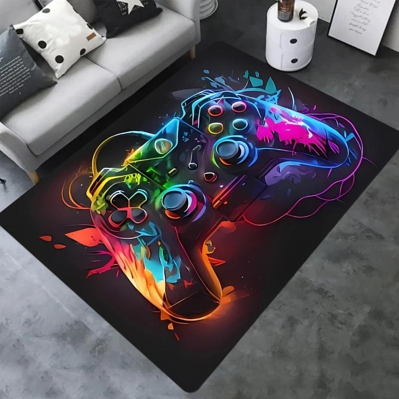 

Colorful Gaming Controller Area Rug Non Slip Mat for Living Room Bedroom Modern Minimalist Home Decor Perfect for Video Game 40X60CM