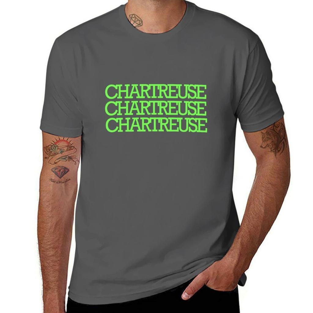 Chartresue Chartreuse Chartreuse Color TShirt Daily Wear Plain Short Sleeve Shirt