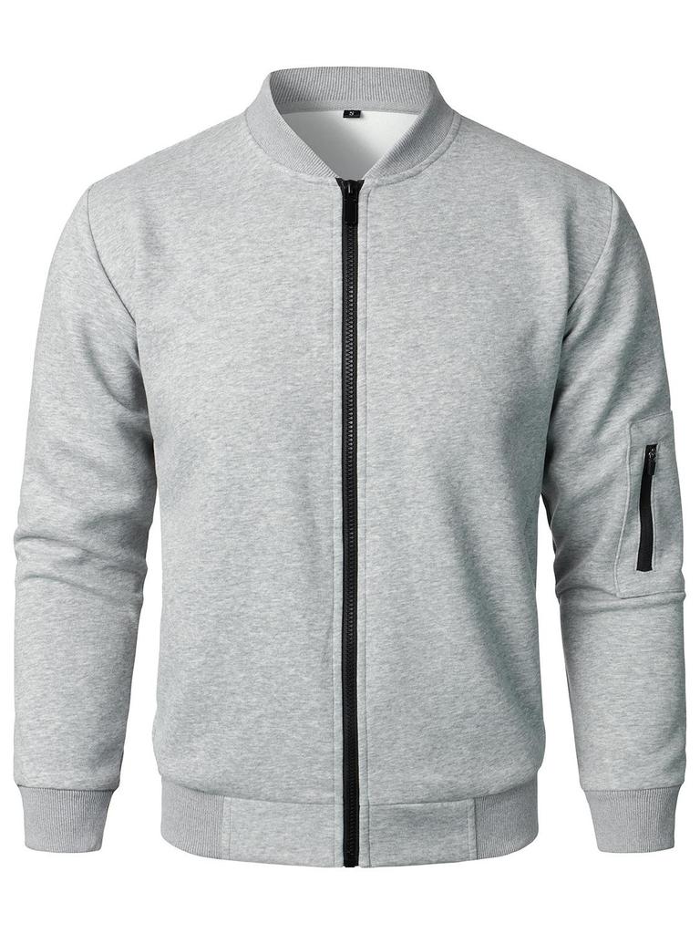 Trendy Men's Knit Zip-Up Jacket