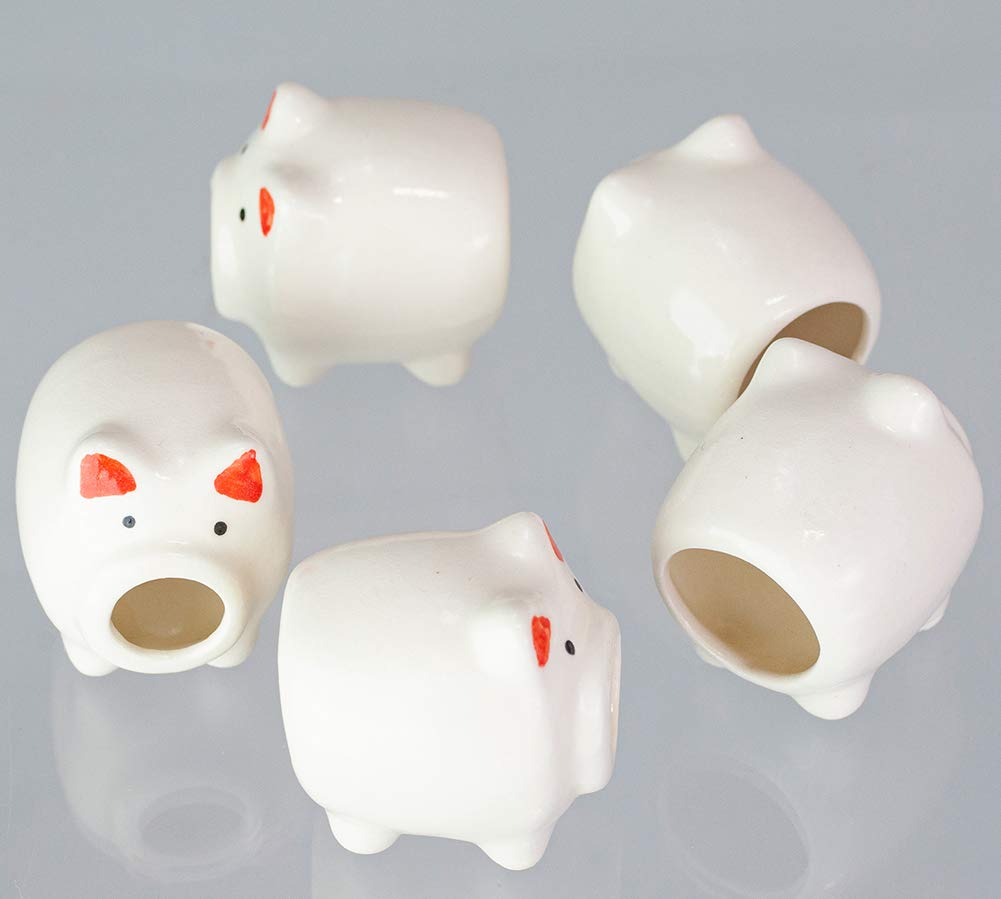 Yamakame Chopstick Mosquito Pig Set of 5 Gift Made in Chopstick Rest Kiyomizu-yaki Rests, Design, [Gift Present, Boxed] Japan,