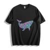 Floral Whale Graphic T-Shirt Mens Womens Tees Top