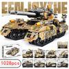 2025 Military Tank Building Blocks, Tank, Plane, and Truck Construction Set, 8-in-1 & 1-to-1 Scale Model Building Toys for Child