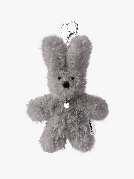

mellotory Buckle Rabbit Keychain (Gray) gray