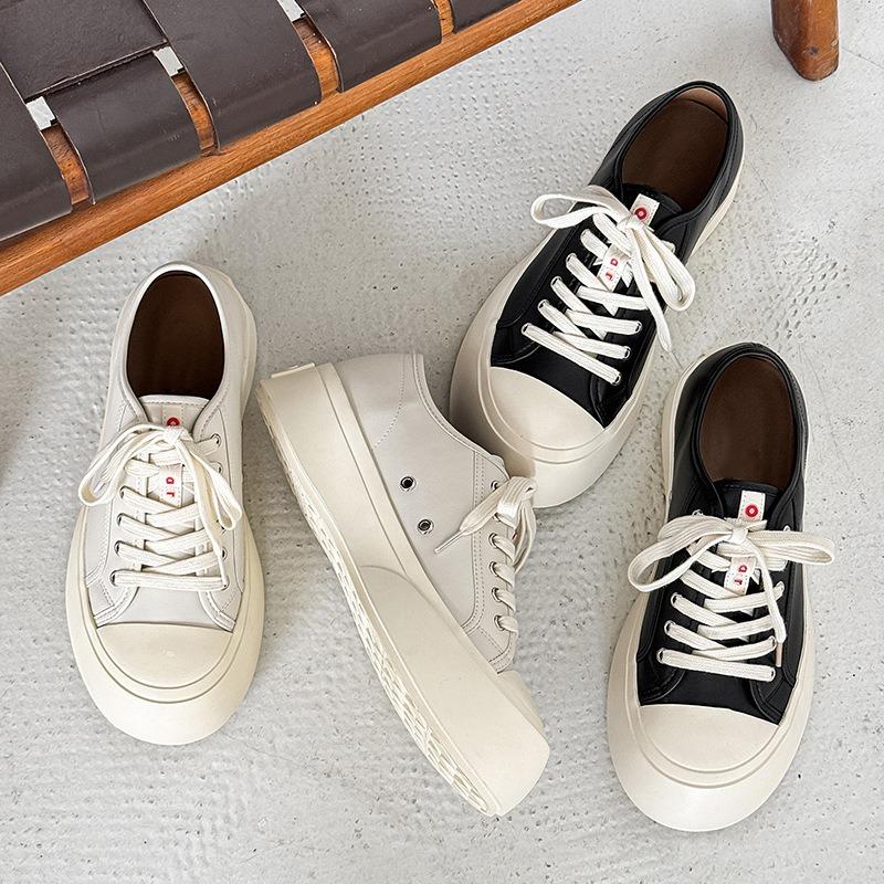 58143 Mani schoenen met groot hoofd platform witte schoenen muffin veterschoenen Wang Jiaer herenschoenen en damesschoenen