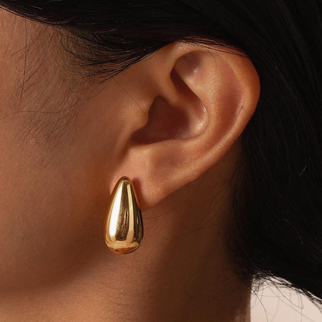 2026 Persönlicher Glänzender Tropfen-Ohrring, Kurzer/Langer Anhänger Wassertropfen Stecker-Ohrringe für Damen, Elegantes Goldfarbenes Schmuckstück Geschenk