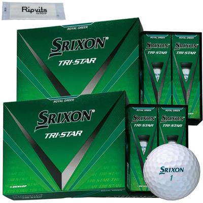 SRIXON Green sada 2 tuctů golfových míčků 24 míčků 2024 Sada čisticích listů TRI-STAR Original