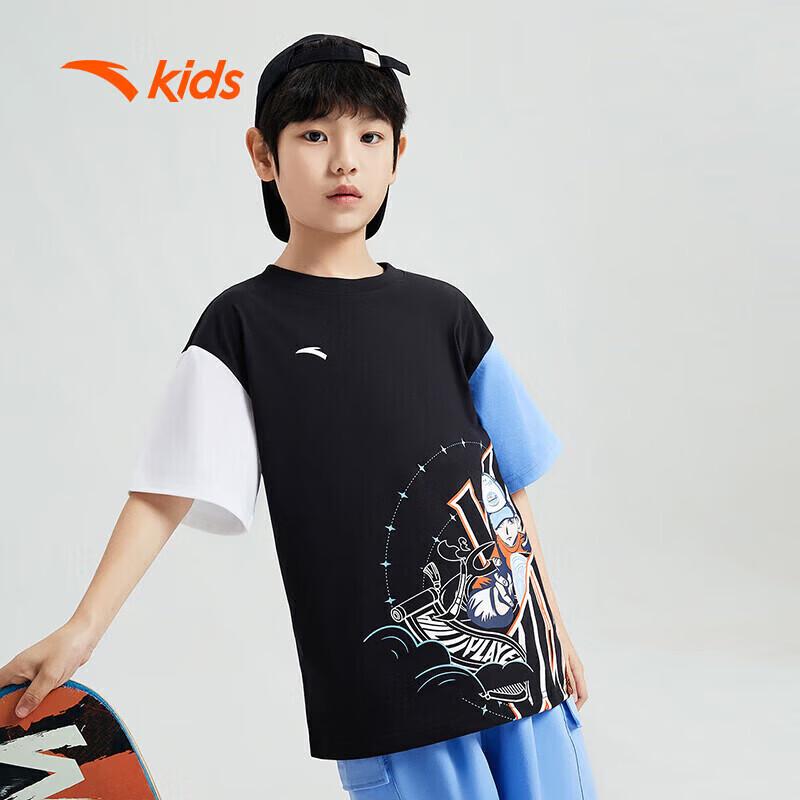 Anta Kids Boys' Trendy Summer Cartoon Short-Sleeve T-Shirt