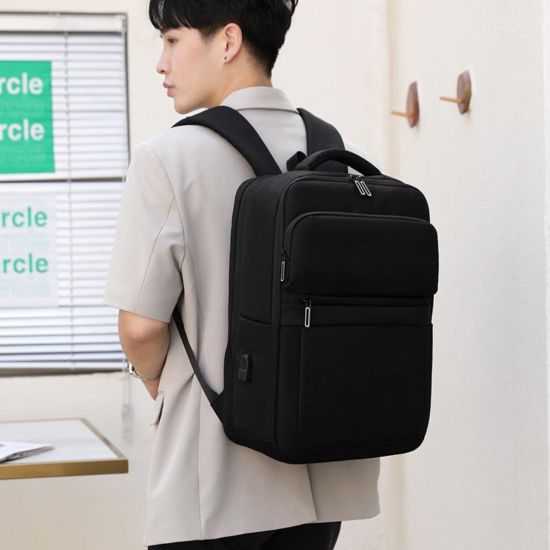Men's Business Bag Large Capacity Casual Simple Business Trip Computer Fashion Light Trendy Travel Backpack